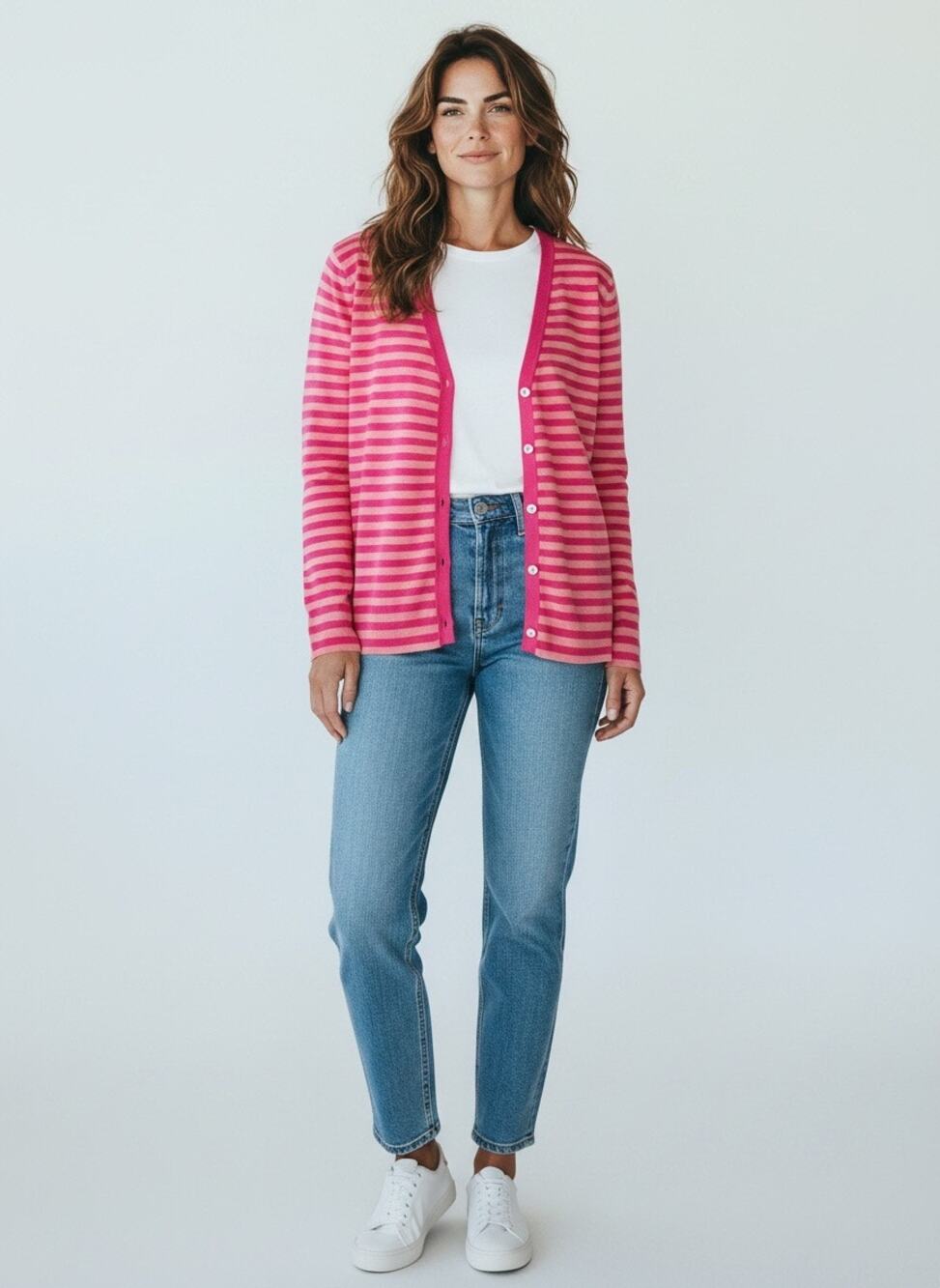 J. Crew Collection 100% Italian Cashmere Featherweight Cardigan Pink Size M